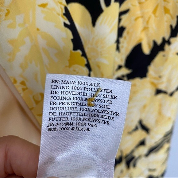 Stine Goya Skirt Lilly Silk Yellow Black Floral Tie Wrap Maxi Slit Medium NWT - Picture 11 of 16